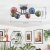 Chehalis Plafoniera, Lampada a sfera 51 cm Blu, Verde, Ramato, 6-Luci