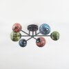 Chehalis Plafoniera, Lampada a sfera 55 cm Blu, Verde, Ramato, 6-Luci