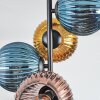 Koyoto Plafoniera, Lampada a sfera 31 cm Blu, Oro, Ramato, 4-Luci