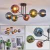 Koyoto Plafoniera, Lampada a sfera 78 cm Blu, Verde, Ramato, 6-Luci