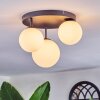 Chehalis Plafoniera, Lampada a sfera 30 cm Bianco, 3-Luci