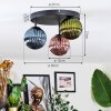 Chehalis Plafoniera, Lampada a sfera 30 cm Blu, Verde, Ramato, 3-Luci
