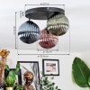 Chehalis Plafoniera, Lampada a sfera 33.5 cm Blu, Verde, Ramato, 3-Luci