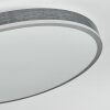 Salmi Plafoniera, Panel LED Grigio, Argento, 1-Luce, Telecomando