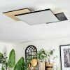 Barullu Plafoniera, Panel LED Aspetto del legno, Nero, Bianco, 1-Luce