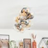 Koyoto Plafoniera, Lampada a sfera Oro, Nero, 8-Luci