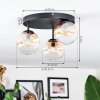 Chehalis Plafoniera, Lampada a sfera 30.5 cm Ambrato, Chiaro, 3-Luci