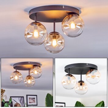 Chehalis Plafoniera, Lampada a sfera 30.5 cm Ambrato, Chiaro, 3-Luci Chehalis Plafoniera, Lampada a sfera 30.5 cm Ambrato, Chiaro, 3-Luci