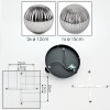 Chehalis Plafoniera, Lampada a sfera 30 cm Grigio fumo, 3-Luci