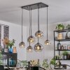 Ripoll Lampadario a sospensione, Lampada a sfera, Lampada a sospensione Chiaro, Grigio fumo, 6-Luci