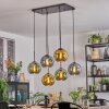 Koyoto Lampadario a sospensione, Lampada a sfera, Lampada a sospensione Blu, Oro, Verde, 6-Luci