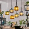 Koyoto Lampadario a sospensione, Lampada a sfera, Lampada a sospensione Blu, Oro, Verde, 6-Luci