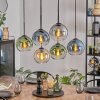 Koyoto Lampadario a sospensione, Lampada a sfera, Lampada a sospensione Ambrato, Blu, Verde, Chiaro, Grigio fumo, 6-Luci