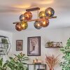 Koyoto Plafoniera, Lampada a sfera Oro, Nero, 8-Luci
