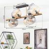 Koyoto Plafoniera, Lampada a sfera Oro, Nero, 8-Luci
