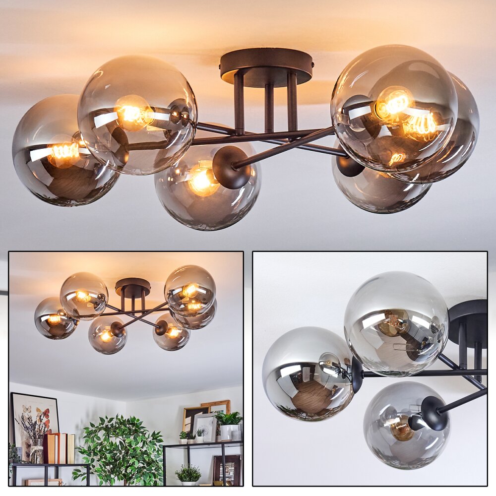 Gastor Plafoniera, Lampada a sfera Grigio fumo, 6-Luci main product photo
