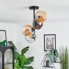 Koyoto Plafoniera, Lampada a sfera 31 cm Ambrato, Cromo, Chiaro, Grigio fumo, 4-Luci