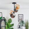 Koyoto Plafoniera, Lampada a sfera 31 cm Ambrato, Cromo, Grigio fumo, 4-Luci