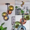 Koyoto Plafoniera, Lampada a sfera 31 cm Blu, Verde, Ramato, 4-Luci