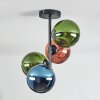Gastor Plafoniera, Lampada a sfera 32 cm Blu, Verde, Ramato, 4-Luci