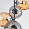 Koyoto Plafoniera, Lampada a sfera 31 cm Ambrato, Grigio fumo, 4-Luci