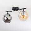 Ripoll Plafoniera, Lampada a sfera Ambrato, Grigio fumo, 2-Luci