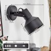 Tylar Applique, Faretto da parete Nero, 1-Luce