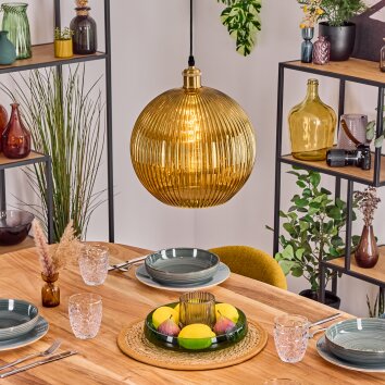 Koyoto Lampadario a sospensione, Lampada a sfera, Lampada a sospensione Oro, 1-Luce