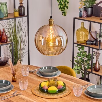 Koyoto Lampadario a sospensione, Lampada a sfera, Lampada a sospensione Oro, 1-Luce Koyoto Lampadario a sospensione, Lampada a sfera, Lampada a sospensione Oro, 1-Luce