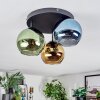 Koyoto Plafoniera, Lampada a sfera 30 cm Blu, Oro, Verde, 3-Luci