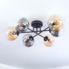Gastor Plafoniera, Lampada a sfera Ambrato, Chiaro, Grigio fumo, 6-Luci