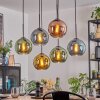 Koyoto Lampadario a sospensione, Lampada a sfera, Lampada a sospensione Blu, Oro, Verde, Ramato, 6-Luci
