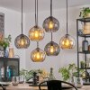 Koyoto Lampadario a sospensione, Lampada a sfera, Lampada a sospensione Ambrato, Grigio fumo, 6-Luci