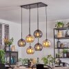 Koyoto Lampadario a sospensione, Lampada a sfera, Lampada a sospensione Ambrato, Grigio fumo, 6-Luci