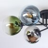 Gastor Plafoniera, Lampada a sfera 62 cm Blu, Cromo, Verde, Chiaro, Ramato, Grigio fumo, 6-Luci