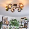 Gastor Plafoniera, Lampada a sfera 62 cm Blu, Cromo, Verde, Chiaro, Ramato, Grigio fumo, 6-Luci