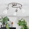 Mirlo Plafoniera, Faretto da soffitto Cromo, Nichel opaco, 3-Luci