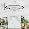 Borin Plafoniera LED Grigio, Bianco, 1-Luce
