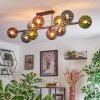 Gastor Plafoniera, Lampada a sfera Blu, Cromo, Verde, Ramato, Grigio fumo, 10-Luci