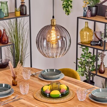 Koyoto Lampadario a sospensione, Lampada a sfera, Lampada a sospensione Oro, 1-Luce