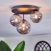 Chehalis Plafoniera, Lampada a sfera 32 cm Grigio fumo, 3-Luci