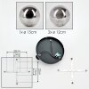 Chehalis Plafoniera, Lampada a sfera 32 cm Grigio fumo, 3-Luci
