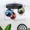 Chehalis Plafoniera, Lampada a sfera 30 cm Blu, Verde, Ramato, 3-Luci