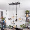 Apedo Lampadario a sospensione, Lampada a sfera, Lampada a sospensione Ambrato, Chiaro, Grigio fumo, 6-Luci