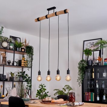 Soungou Lampadario a sospensione, Lampada a sospensione Écru, Nero, 4-Luci