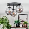 Gastor Plafoniera, Lampada a sfera 30 cm Grigio fumo, 3-Luci