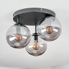 Gastor Plafoniera, Lampada a sfera 30 cm Grigio fumo, 3-Luci