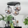 Gastor Plafoniera, Lampada a sfera 30 cm Grigio fumo, 3-Luci