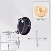 Gastor Plafoniera, Lampada a sfera 30 cm Ambrato, Chiaro, 3-Luci