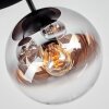 Gastor Plafoniera, Lampada a sfera Cromo, Chiaro, Grigio fumo, 3-Luci